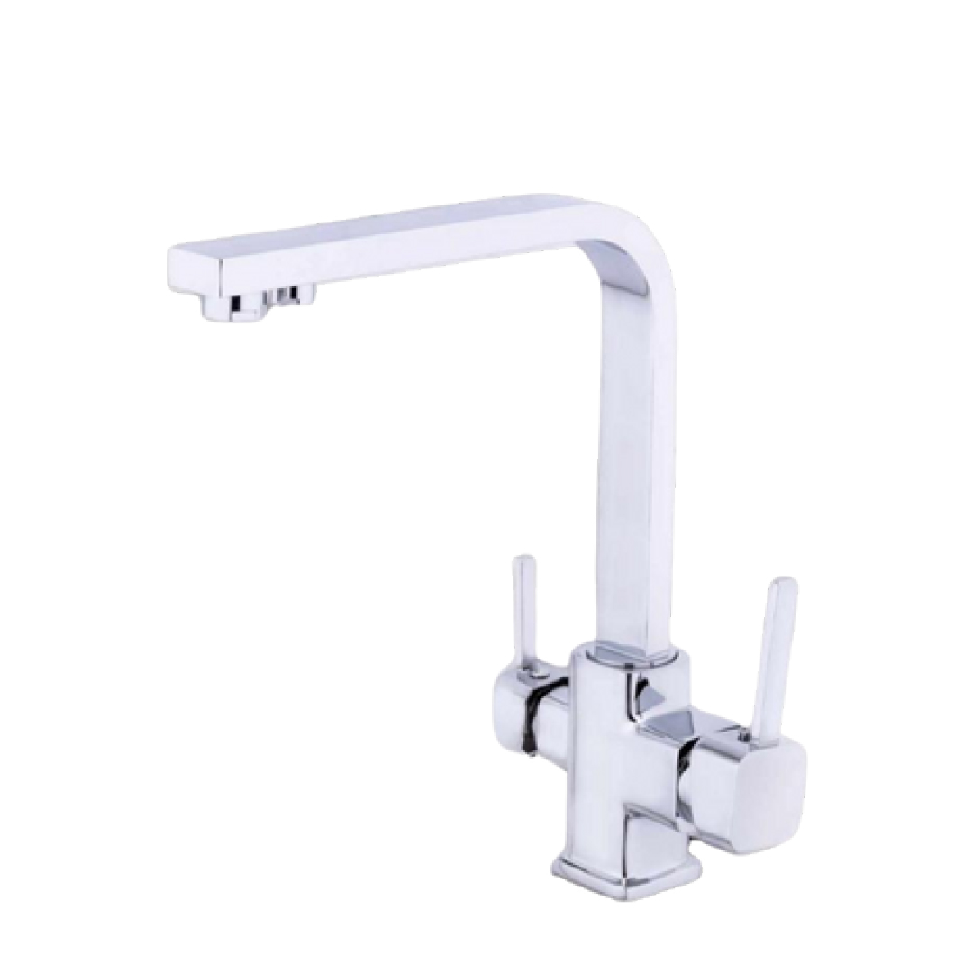 Kare Krom 3 Yollu Musluk