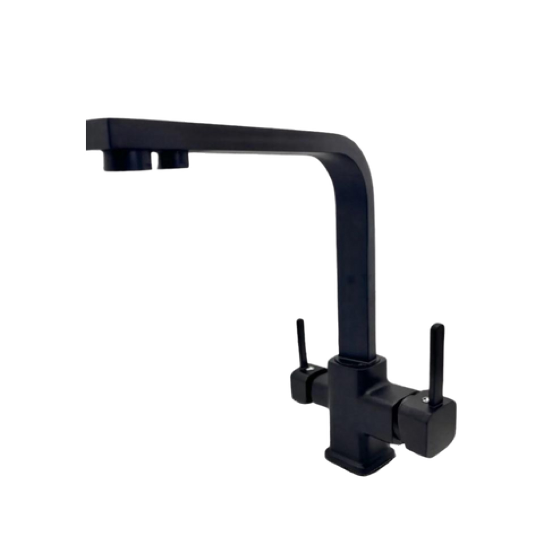 Kare Siyah 3 Yollu Musluk