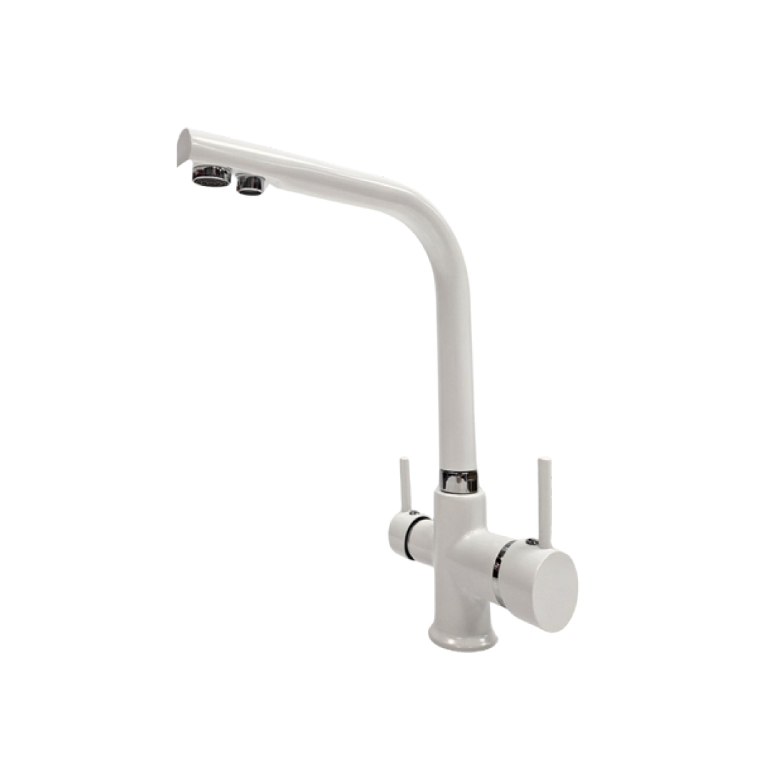 Lüks Beyaz 3 Yollu Musluk